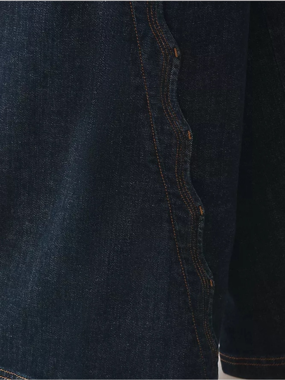 Maeve Dark Indigo Wide-Leg Jeans with Scalloped Side Seam - Picture 4 of 5